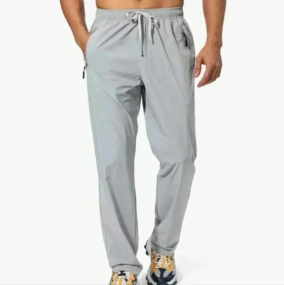 Pudolla Men's Workout Athletic Pants Elastic Waist Jogging Running Pants for Men